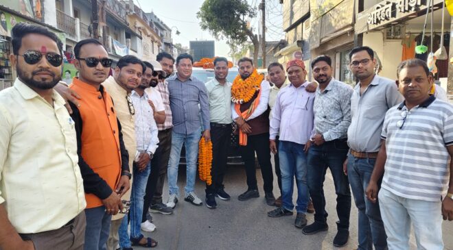 भाजपा युवा मोर्चा जिलाध्यक्ष राकेश साहू के प्रथम आगमन, देवांगन समाज सहित विभिन्न सामाजिक संगठन के लोगों ने किया स्वागत