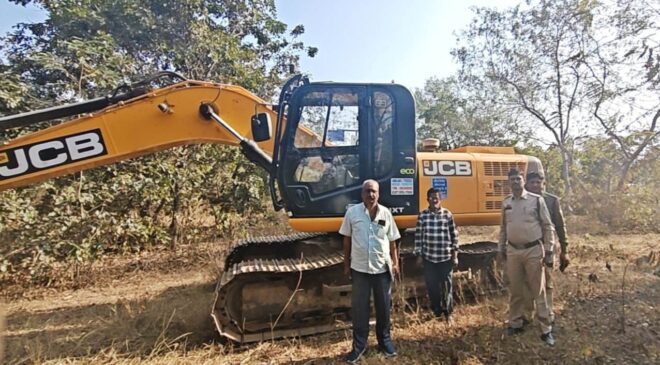 अवैध रेत उत्खनन पर बड़ी कार्रवाई, 2 चैन माउंटेन मशीन एवं 03 ट्रैक्टर जब्त