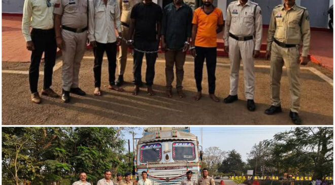 बालोद पुलिस को मिली बड़ी सफलता, मालीघोरी से 900 कटटा धान से भरी ट्रक चोरी कर दमकसा में छोडा था ट्रक 280 कटटा शासकीय धान की चोरी किये थे आरोपी