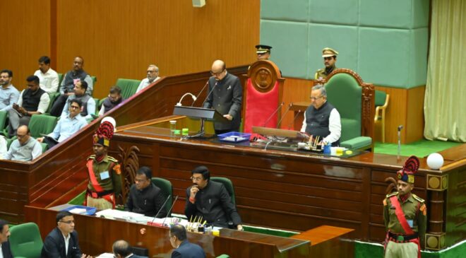 राज्यपाल डेका ने छत्तीसगढ की 6 वीं विधानसभा के अष्टम् सत्र को संबोधित किया