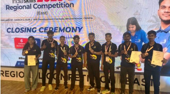 इंडिया स्किल 2025-26 में छत्तीसगढ़ को मिली ऐतिहासिक सफलता, छत्तीसगढ़ के प्रतिभागियों ने ईस्ट ज़ोन प्रतियोगिता में जीते 12 पदक