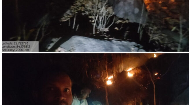 वन विभाग की तत्परता से टली बड़ी वन क्षति, जशपुर वनमंडल में दो स्थानों पर लगी आग पर रातों-रात पाया गया नियंत्रण
