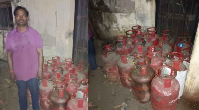 राजधानी रायपुर में अवैध गैस सिलेंडर भंडारण का खुलासा, 16 सिलेंडर जब्त, एक आरोपी गिरफ्तार